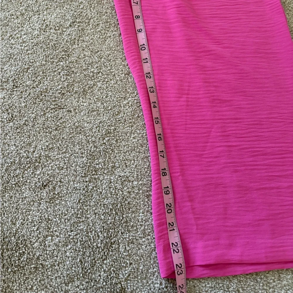 MICHAEL Michael Kors Pink Cropped Wide Leg Resort Pants Drawstring Med NWT - Picture 10 of 10